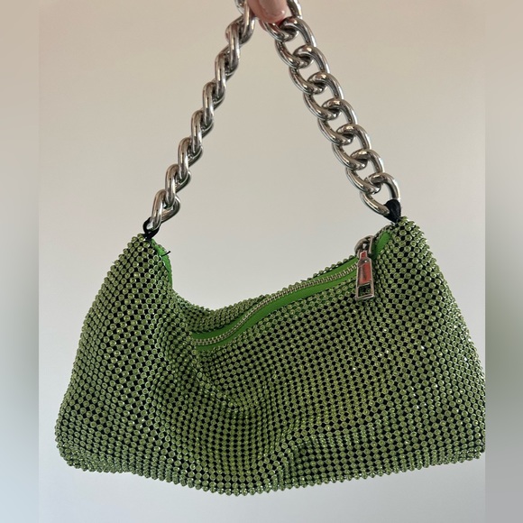 NEW Green sparkly handbag - Picture 3 of 4